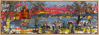 Ortaköy Boğazla Buluşması Yağlı Boya Tablosu