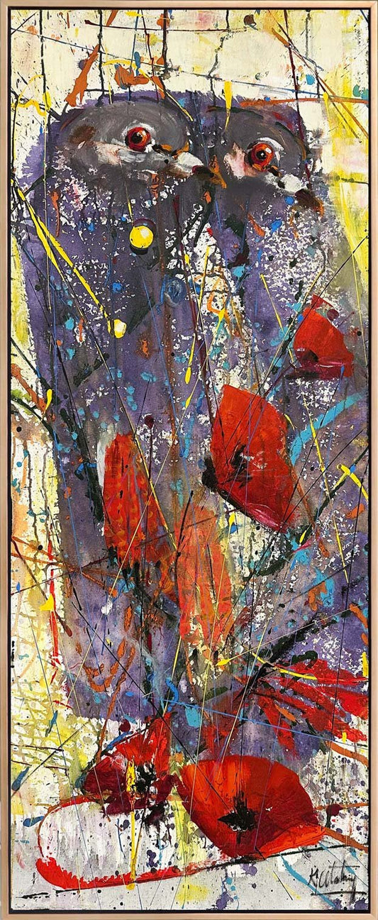 İki Kanat Bir Yürek Yağlı Boya Tablosu