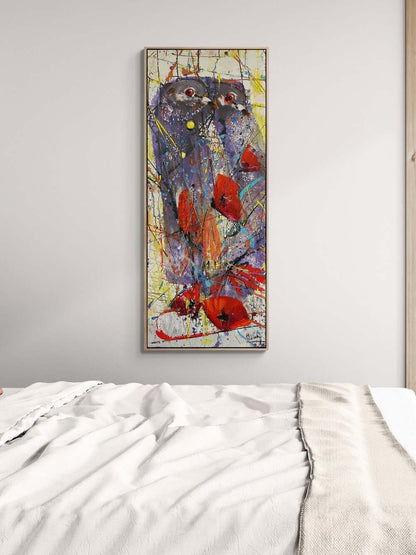 İki Kanat Bir Yürek Yağlı Boya Tablosu