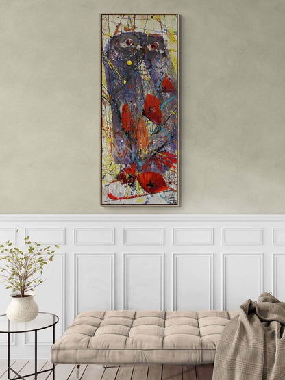 İki Kanat Bir Yürek Yağlı Boya Tablosu