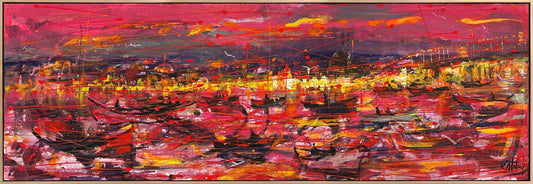 Kırmızının İstanbul Hâli Yağlı Boya Tablosu