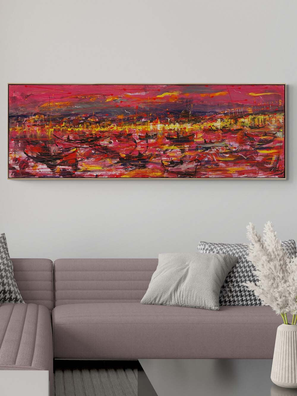 Kırmızının İstanbul Hâli Yağlı Boya Tablosu