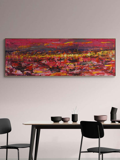 Kırmızının İstanbul Hâli Yağlı Boya Tablosu