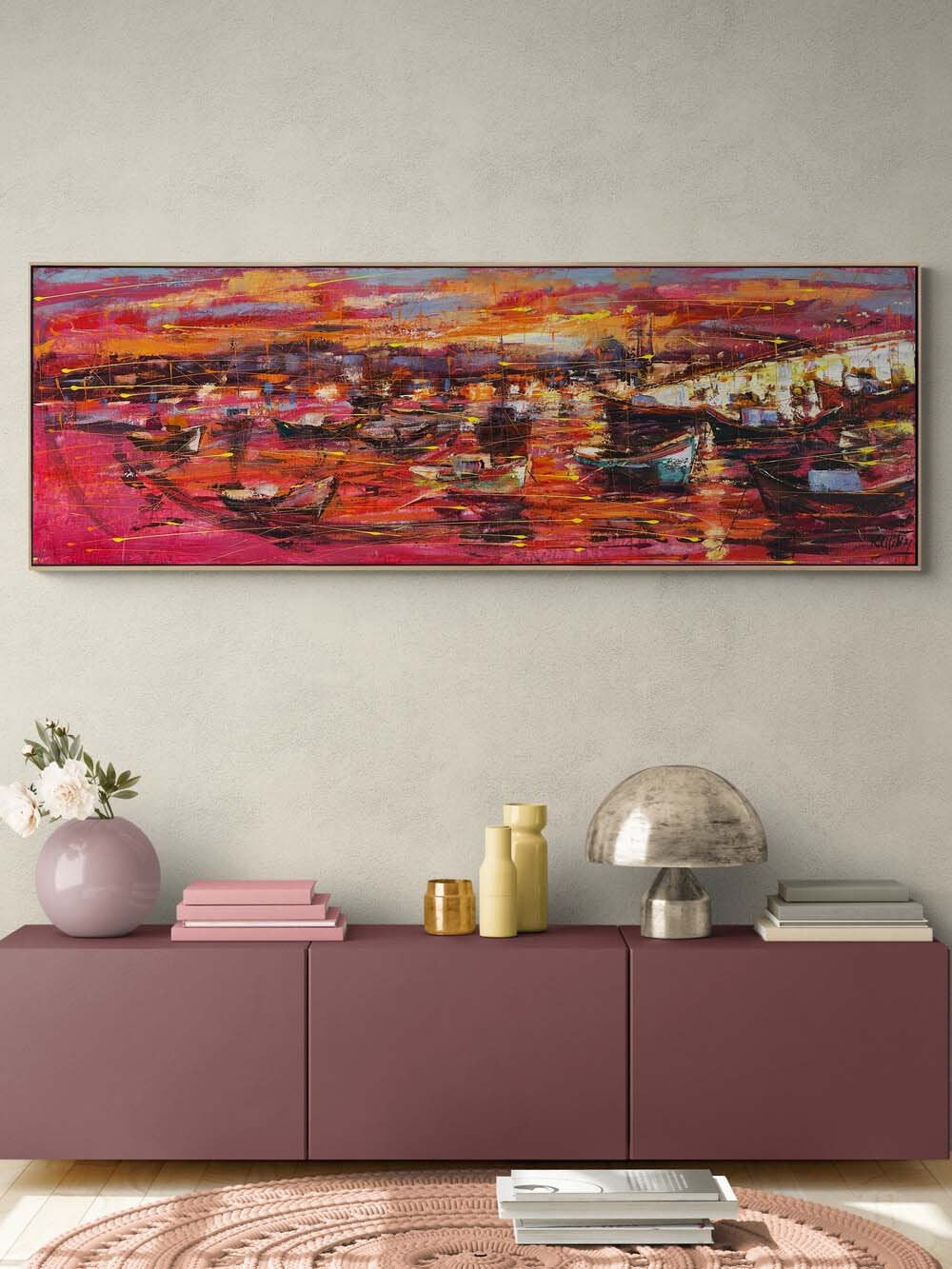 İstanbul Kızılı Yağlı Boya Tablosu