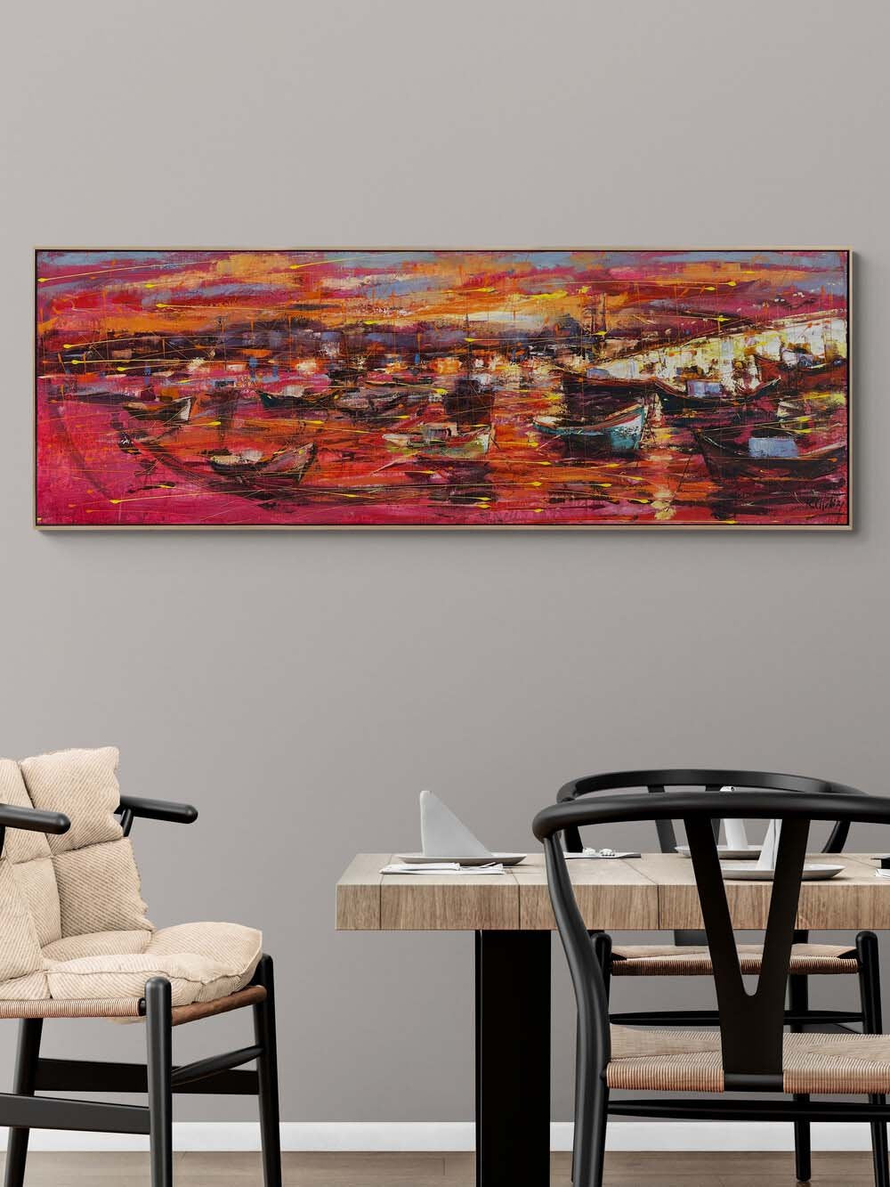 İstanbul Kızılı Yağlı Boya Tablosu