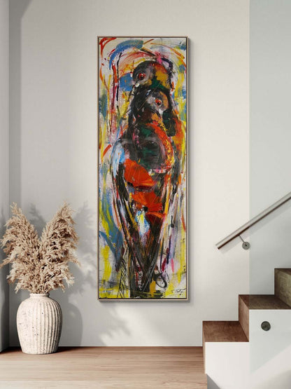 Güvercinlerin Sessiz Aşkı Yağlı Boya Tablosu