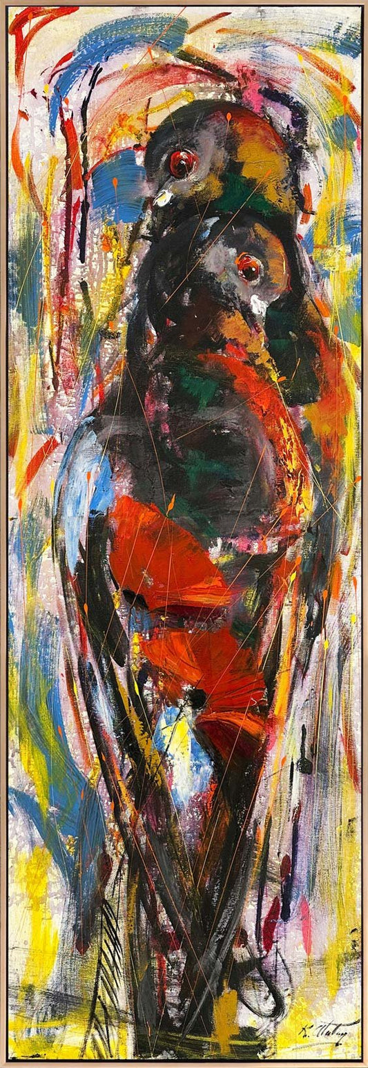 Güvercinlerin Sessiz Aşkı Yağlı Boya Tablosu