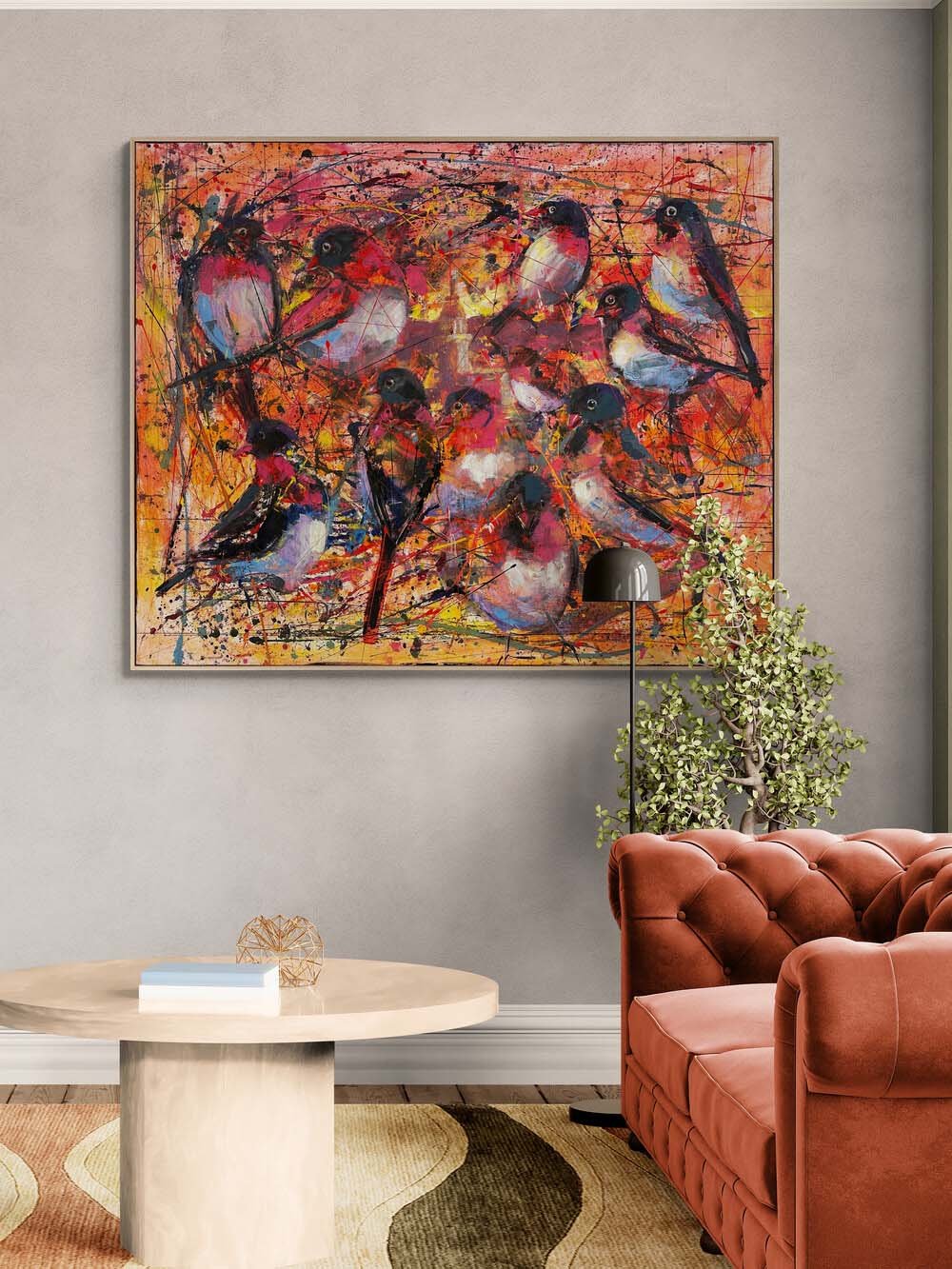 Kız Kulesinde Kanatlar Yağlı Boya Tablosu