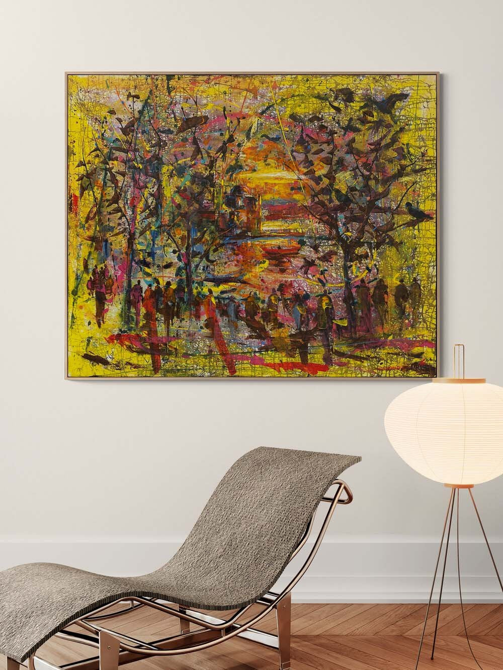 Ortaköy'de Günbatımı Yağlı Boya Tablosu