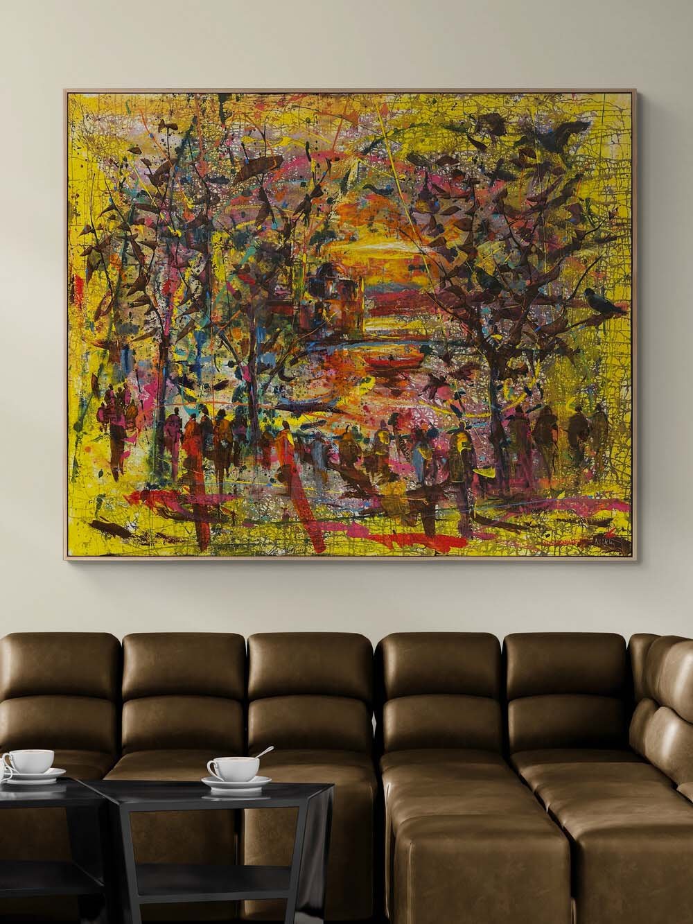 Ortaköy'de Günbatımı Yağlı Boya Tablosu