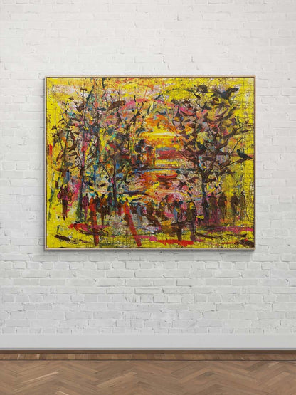 Ortaköy'de Günbatımı Yağlı Boya Tablosu