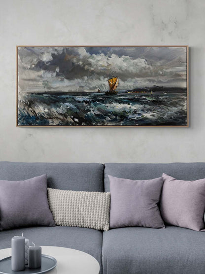 Fırtınaya Karşı Yağlı Boya Tablosu
