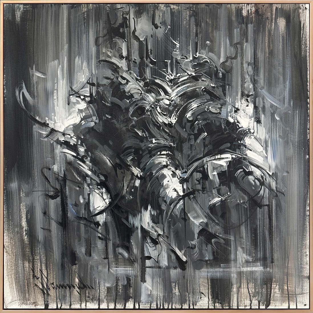 Hareketin Geometrisi Yağlı Boya Tablosu