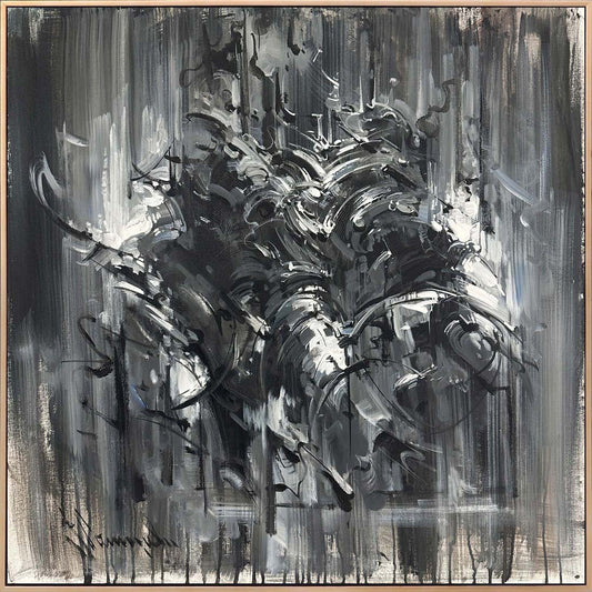 Hareketin Geometrisi Yağlı Boya Tablosu