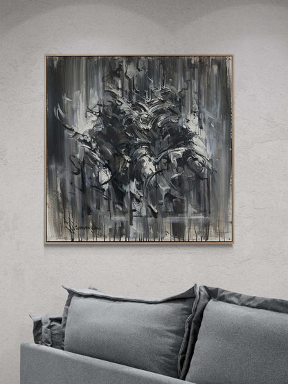 Hareketin Geometrisi Yağlı Boya Tablosu