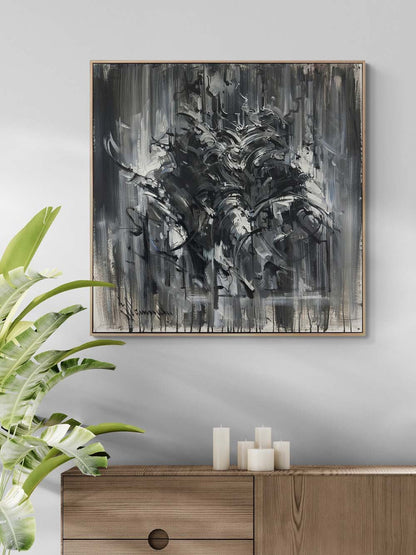 Hareketin Geometrisi Yağlı Boya Tablosu