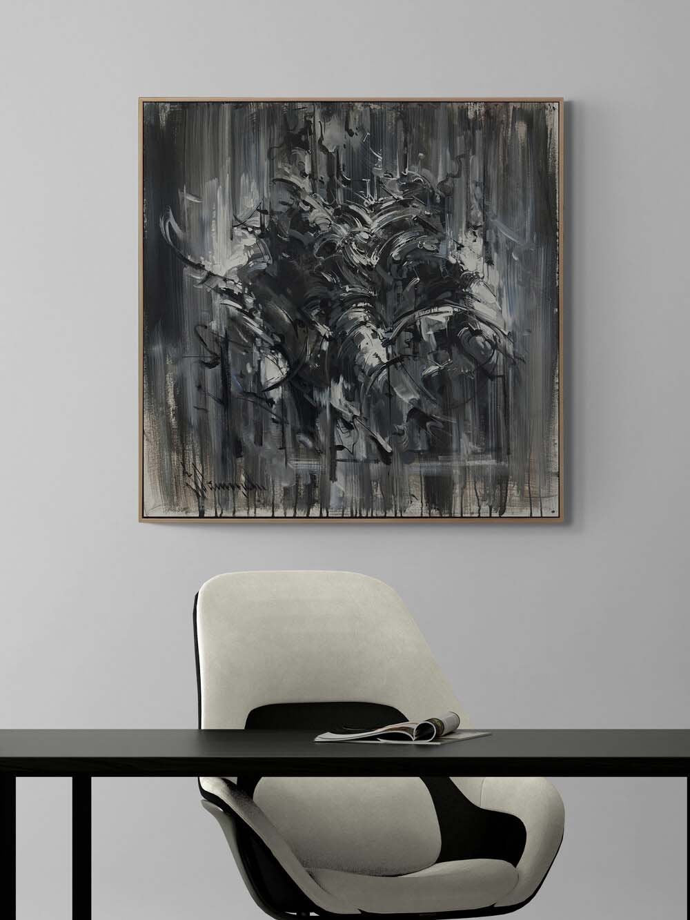 Hareketin Geometrisi Yağlı Boya Tablosu