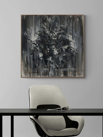 Hareketin Geometrisi Yağlı Boya Tablosu