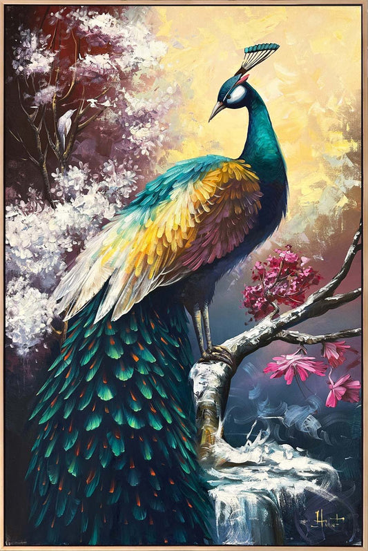 Bir Tavus Kuşu Gibi Yağlı Boya Tablosu