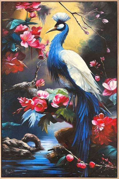 Tavus Kuşu ve Kayıp Bahar Yağlı Boya Tablosu