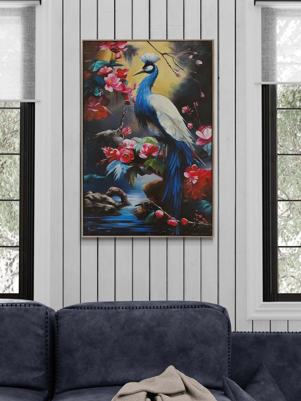 Tavus Kuşu ve Kayıp Bahar Yağlı Boya Tablosu