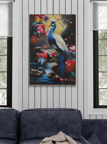 Tavus Kuşu ve Kayıp Bahar Yağlı Boya Tablosu