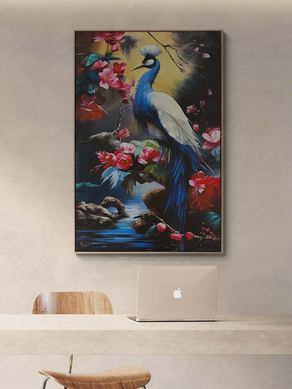 Tavus Kuşu ve Kayıp Bahar Yağlı Boya Tablosu