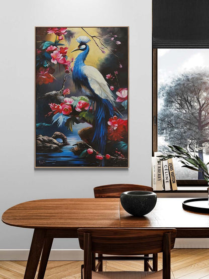 Tavus Kuşu ve Kayıp Bahar Yağlı Boya Tablosu