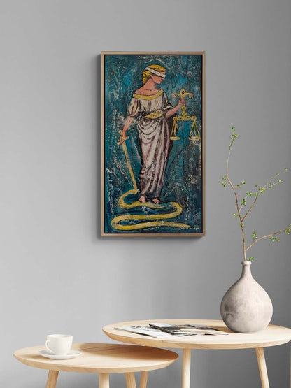 Justitia’nın Terazisi Yağlı Boya Tablosu