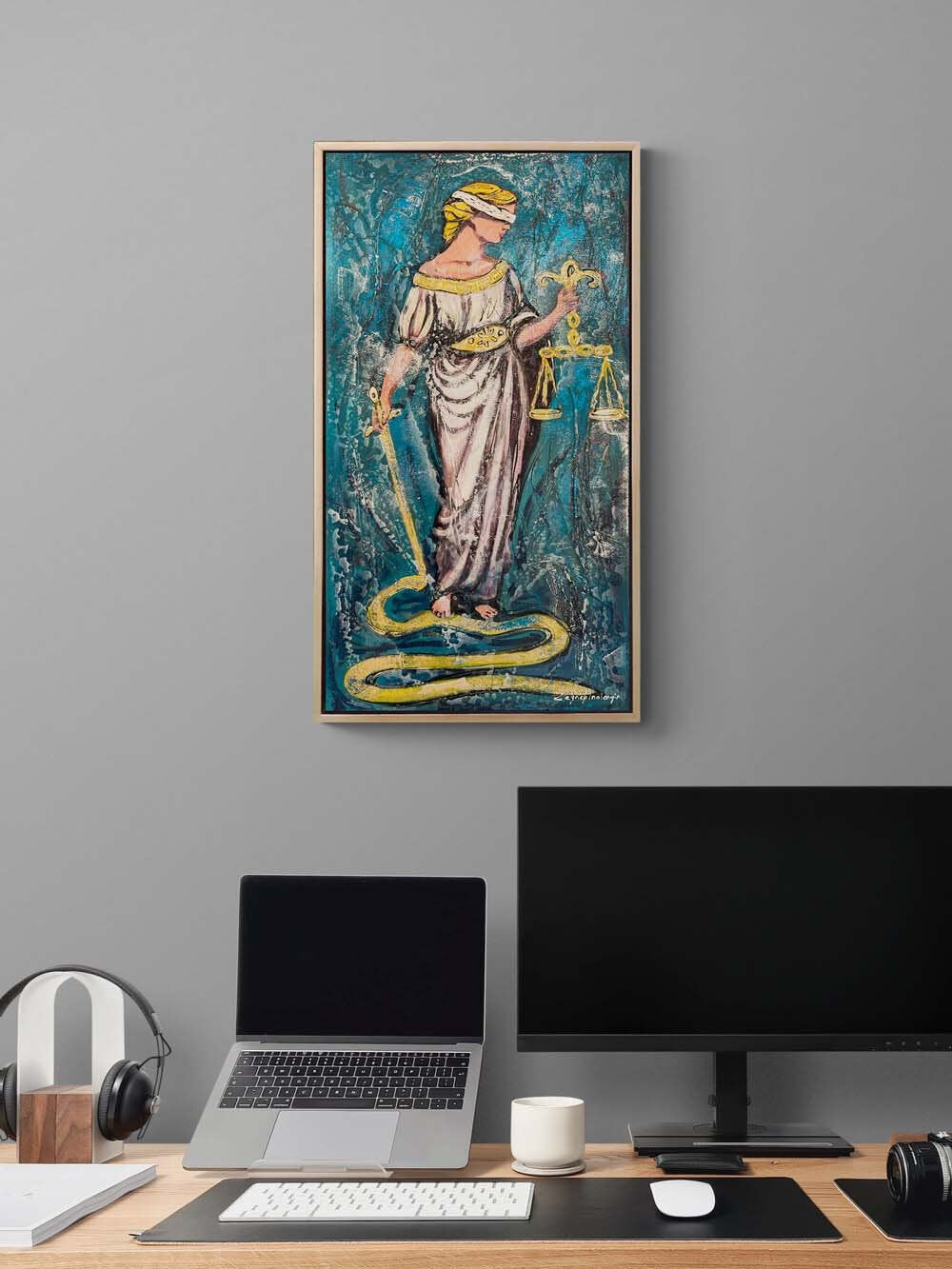 Justitia’nın Terazisi Yağlı Boya Tablosu