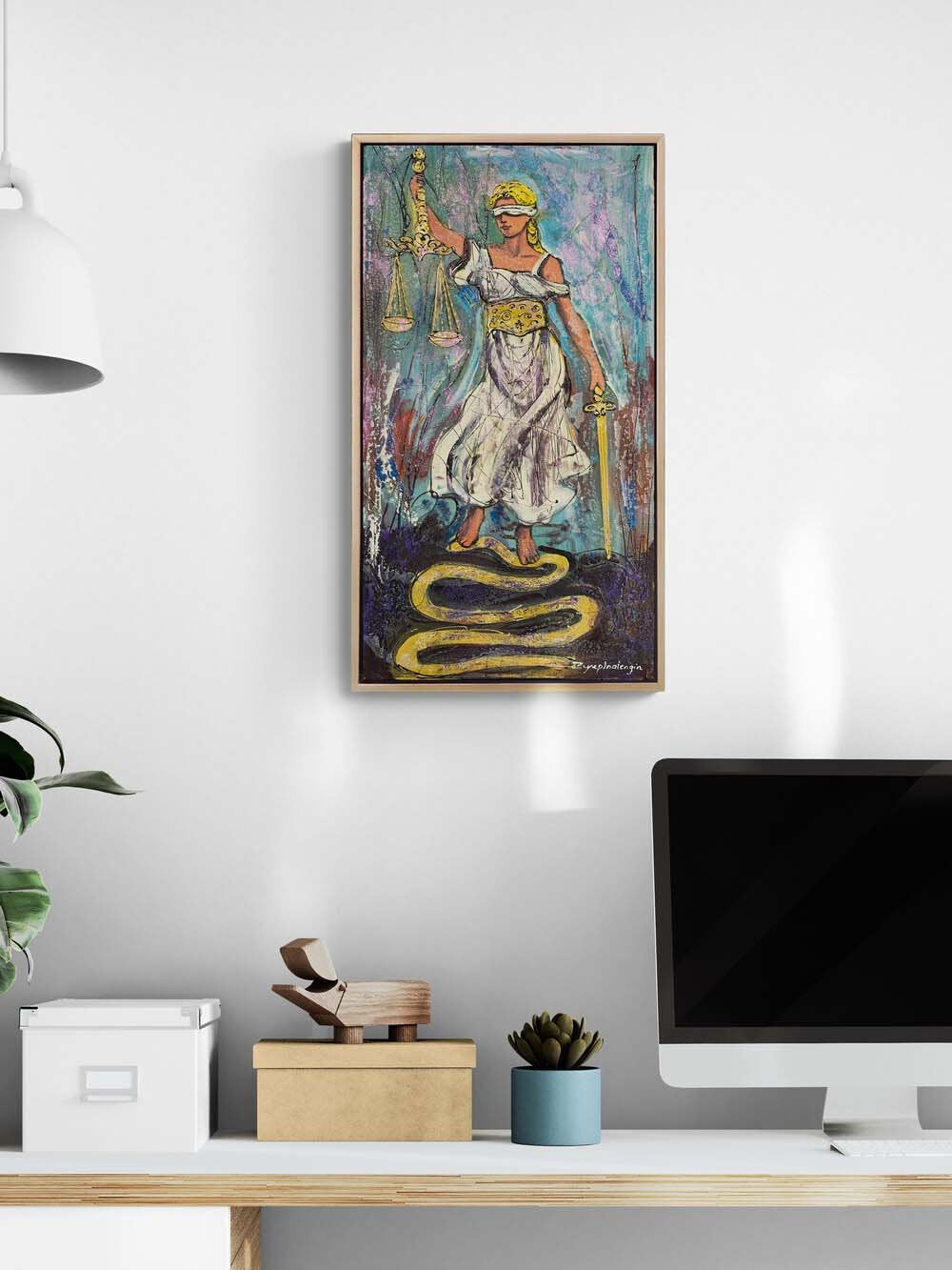 Adaletin Işığı Yağlı Boya Tablosu