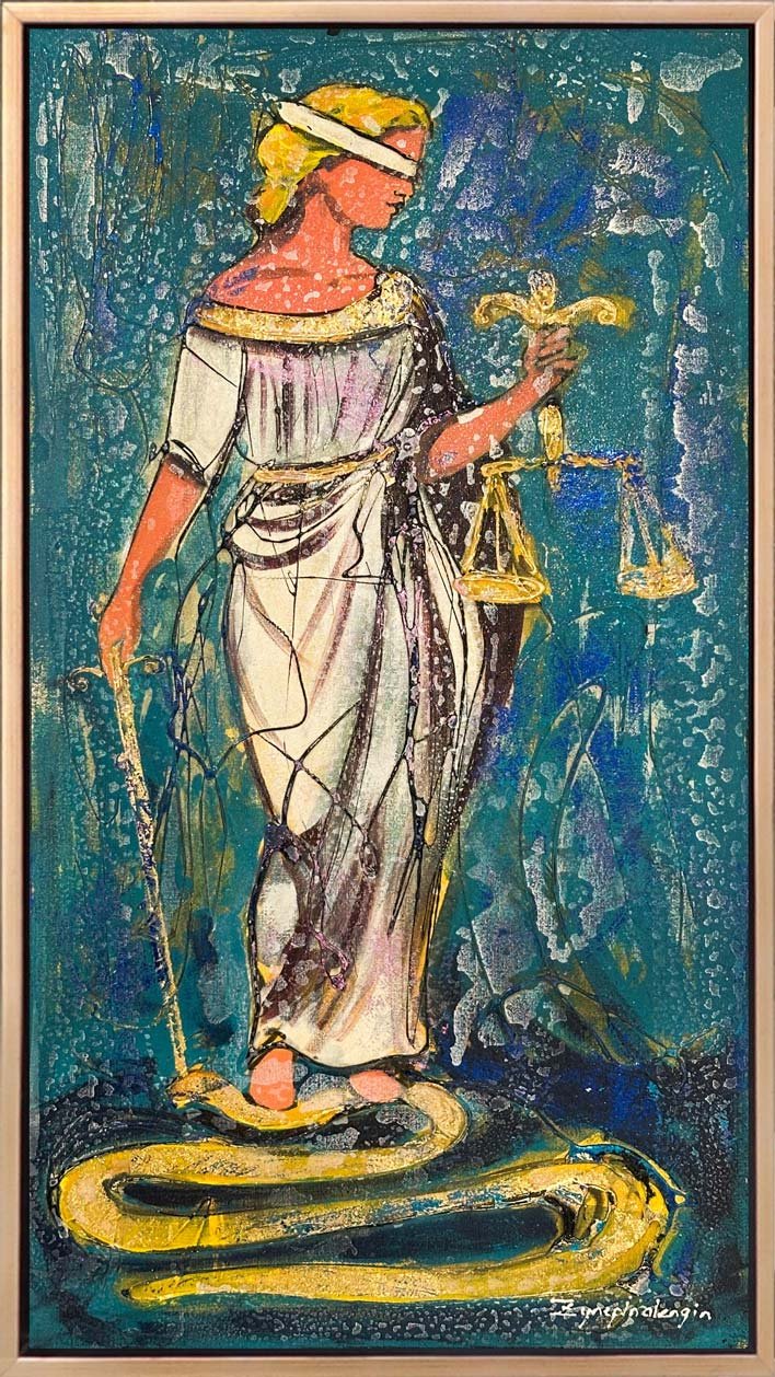 Adaletin Sessiz Gücü Yağlı Boya Tablosu