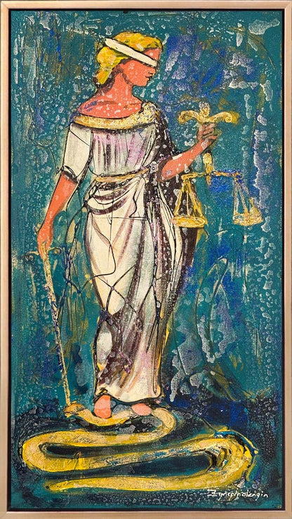 Adaletin Sessiz Gücü Yağlı Boya Tablosu