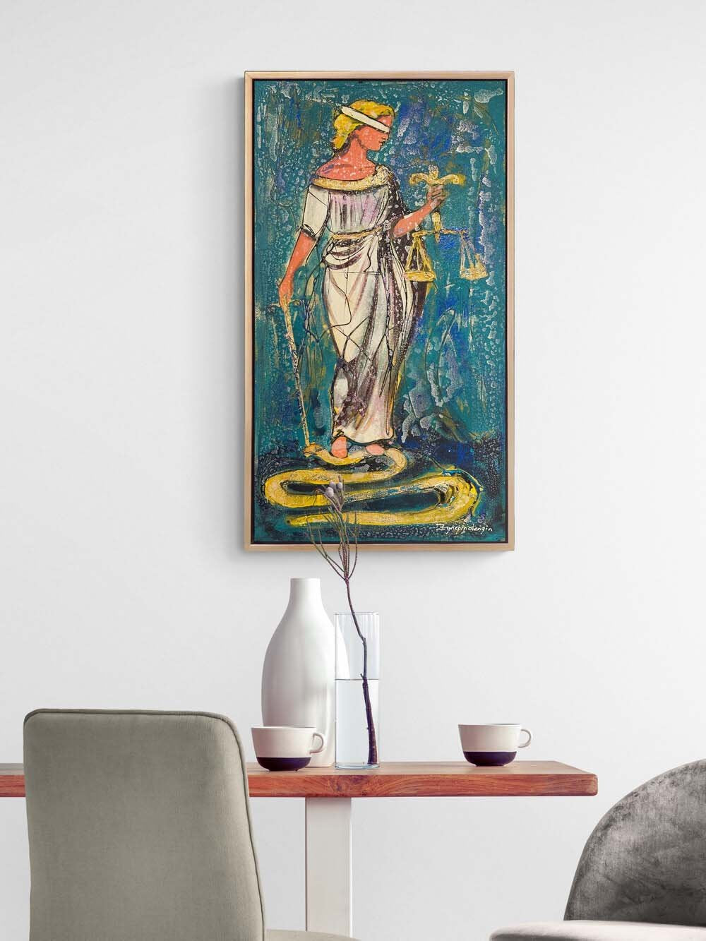 Adaletin Sessiz Gücü Yağlı Boya Tablosu