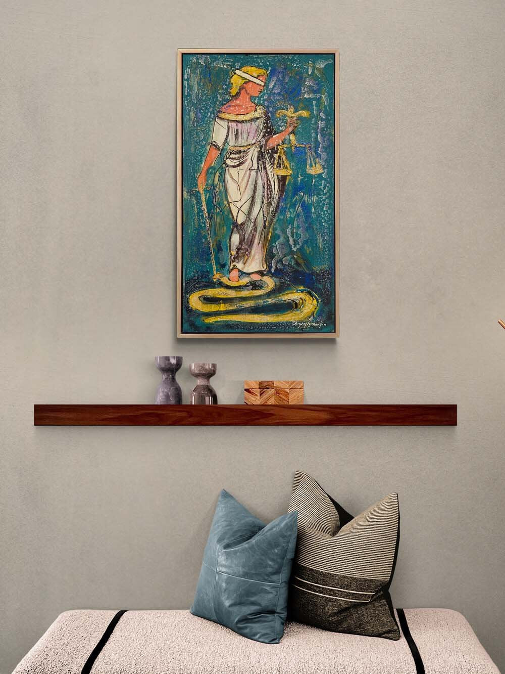 Adaletin Sessiz Gücü Yağlı Boya Tablosu