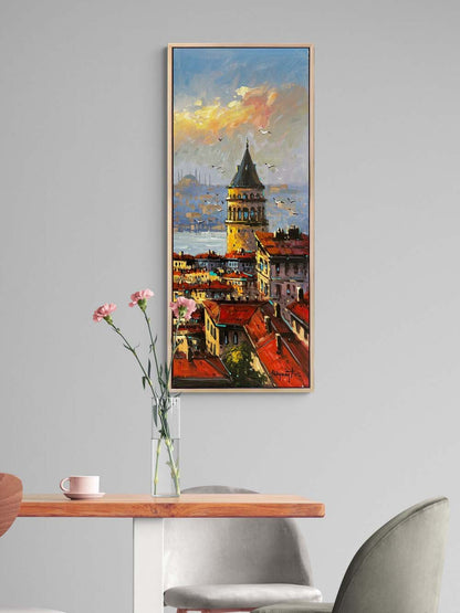 Galata’da Bir Sabah Yağlı Boya Tablosu