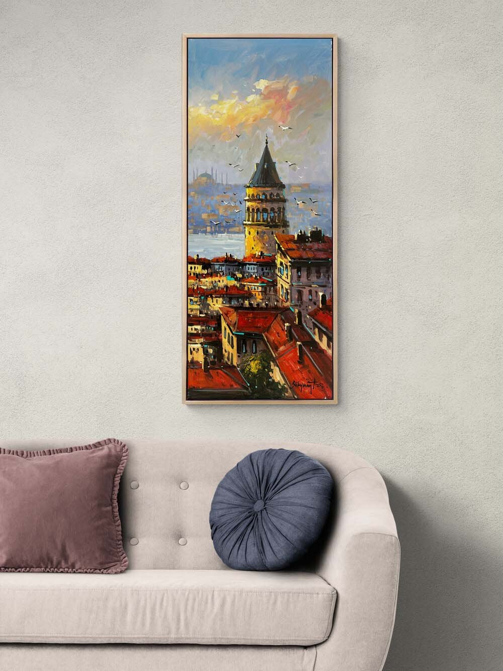 Galata’da Bir Sabah Yağlı Boya Tablosu