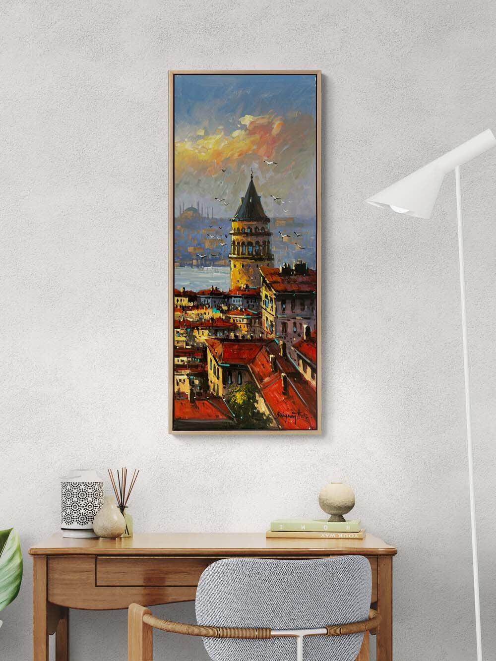 Galata’da Bir Sabah Yağlı Boya Tablosu