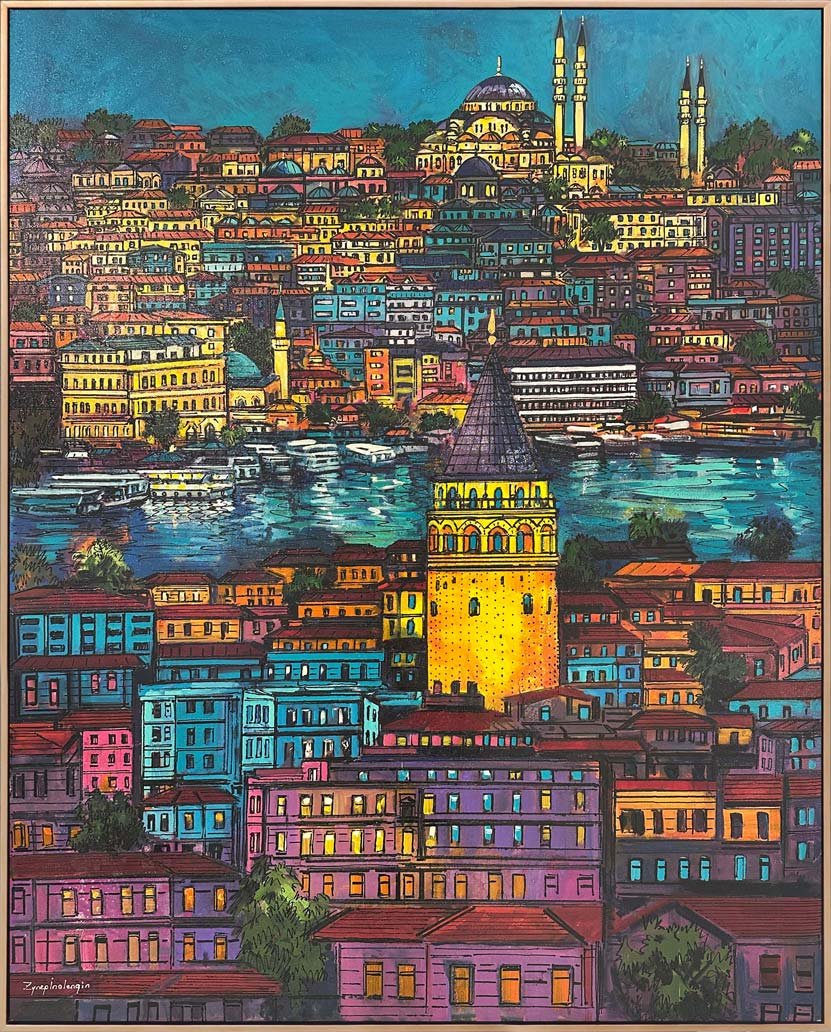 İstanbul'un Renkleri Yağlı Boya Tablosu