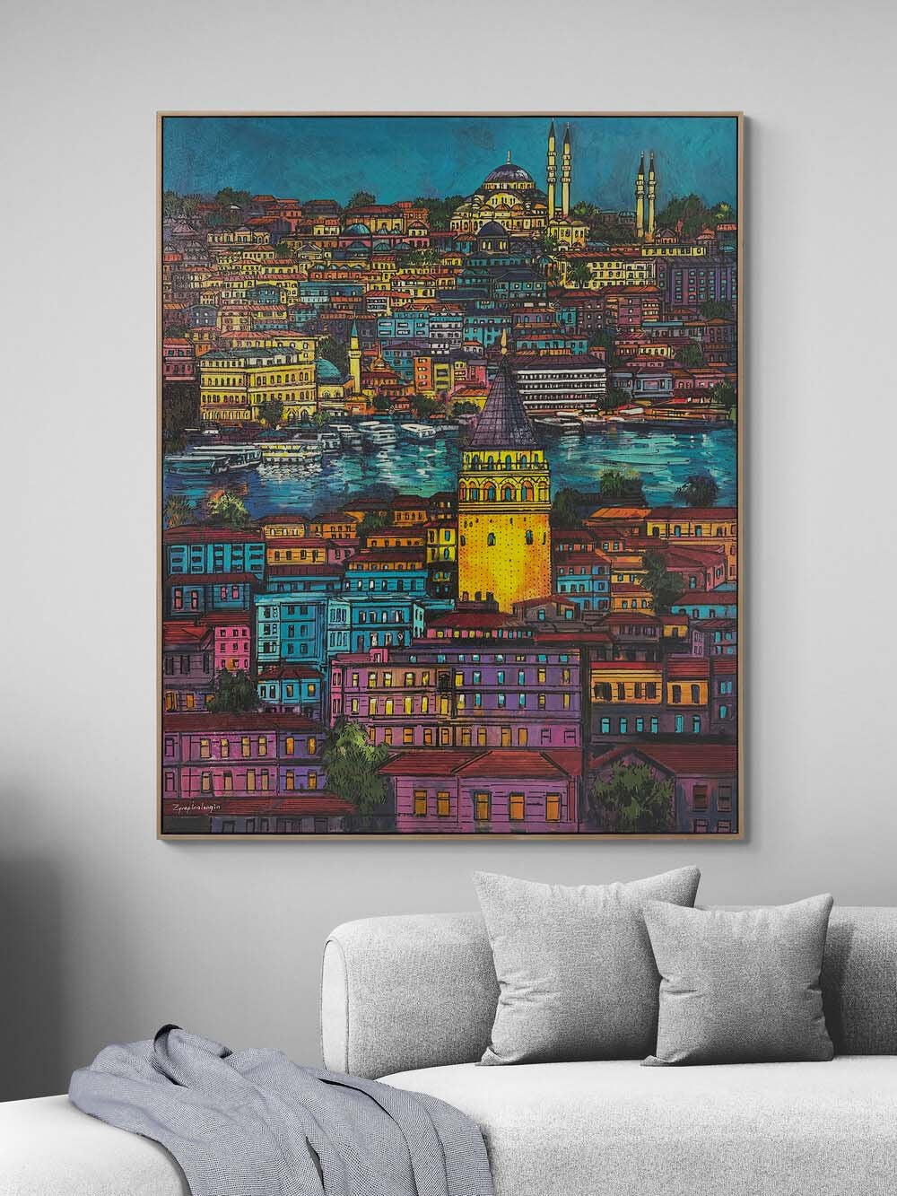 İstanbul'un Renkleri Yağlı Boya Tablosu