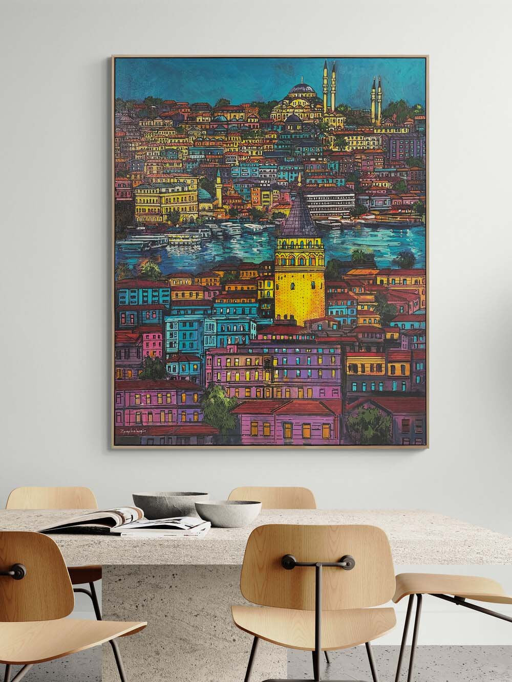 İstanbul'un Renkleri Yağlı Boya Tablosu