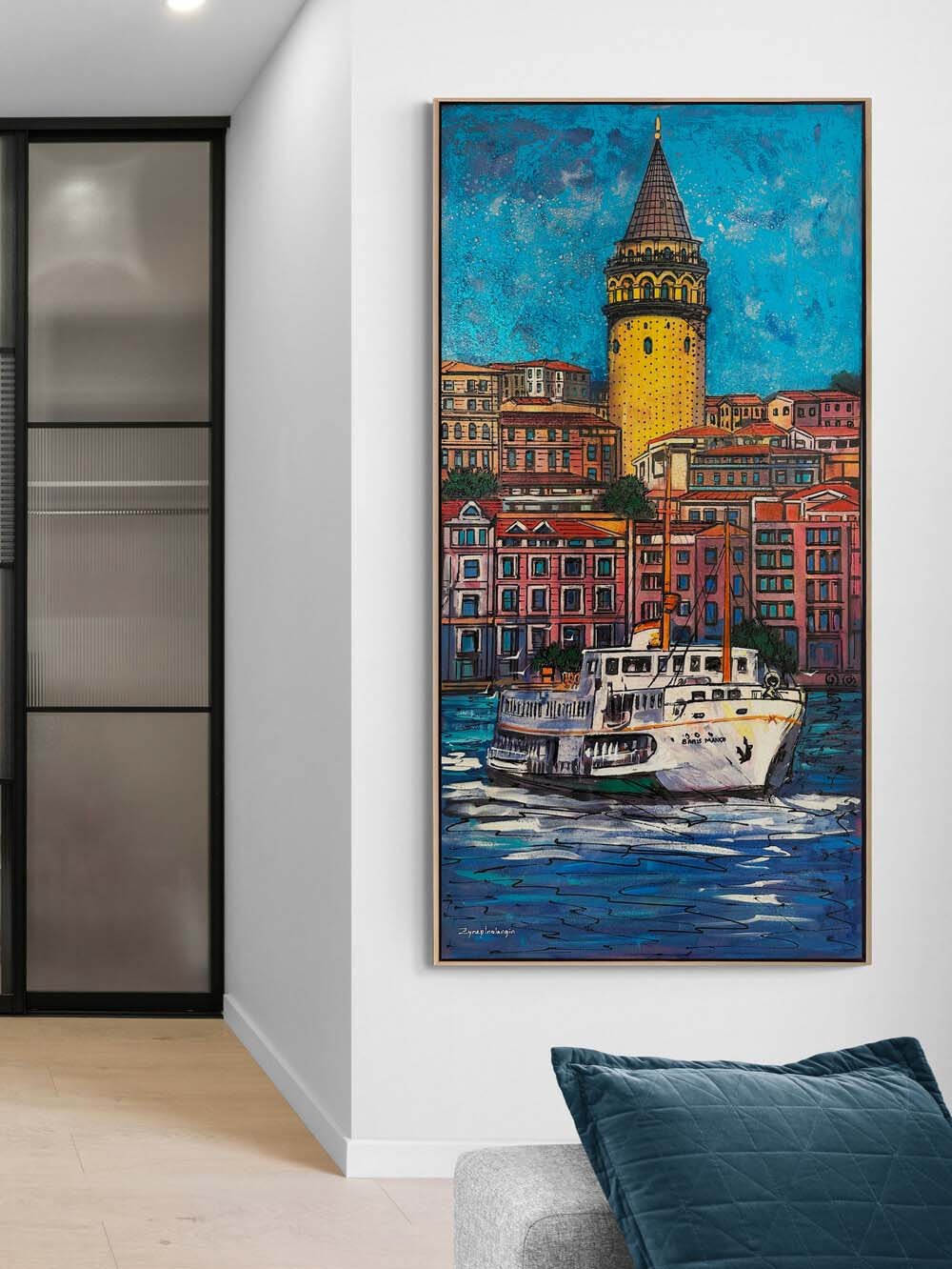 Barış Manço Vapuru İzi Yağlı Boya Tablosu