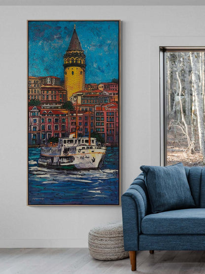 Barış Manço Vapuru İzi Yağlı Boya Tablosu