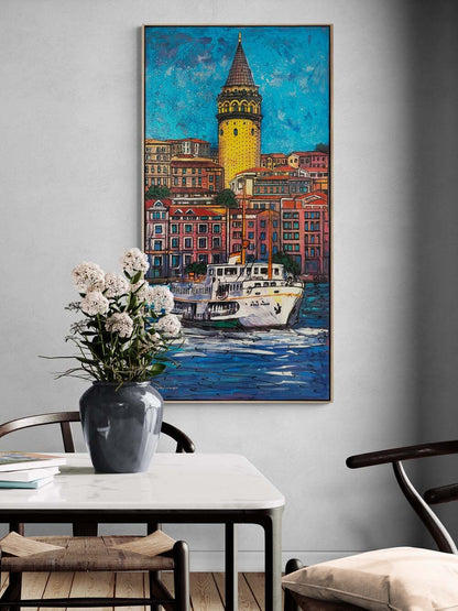 Barış Manço Vapuru İzi Yağlı Boya Tablosu