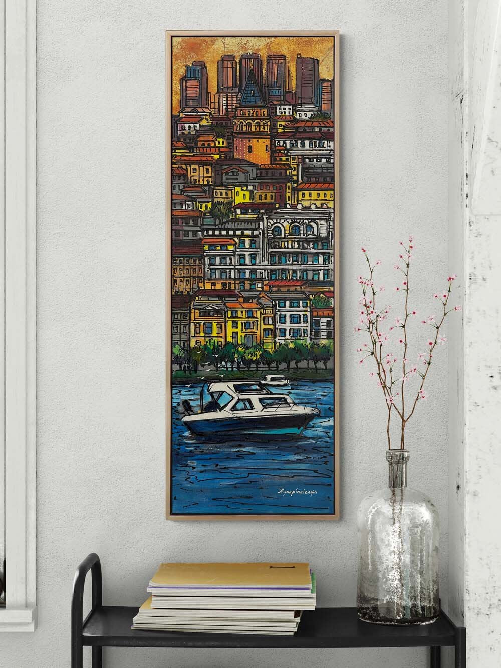 Galata’dan Boğaza Bakış Yağlı Boya Tablosu