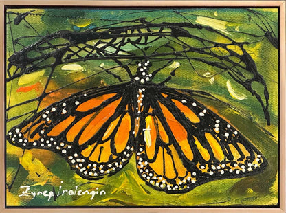 Kozasında Kelebek Yağlı Boya Tablosu