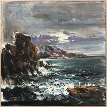 Mavinin Kıyısında Yağlı Boya Tablosu