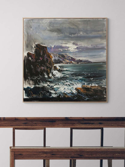 Mavinin Kıyısında Yağlı Boya Tablosu