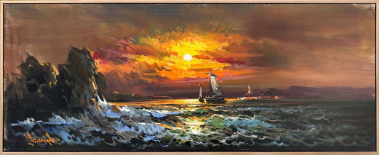 Horizon'da Son Işıklar Yağlı Boya Tablosu