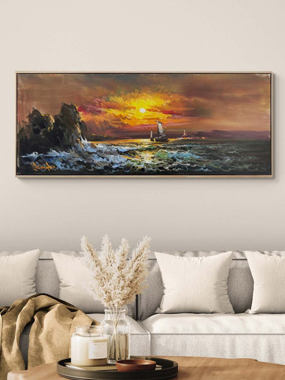 Horizon'da Son Işıklar Yağlı Boya Tablosu